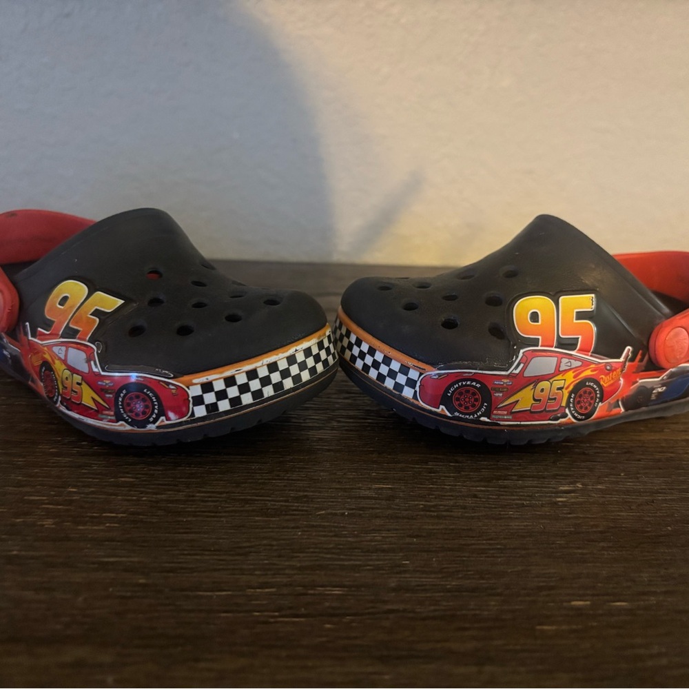 CROCS Kids Cars Clogs - Black and Red